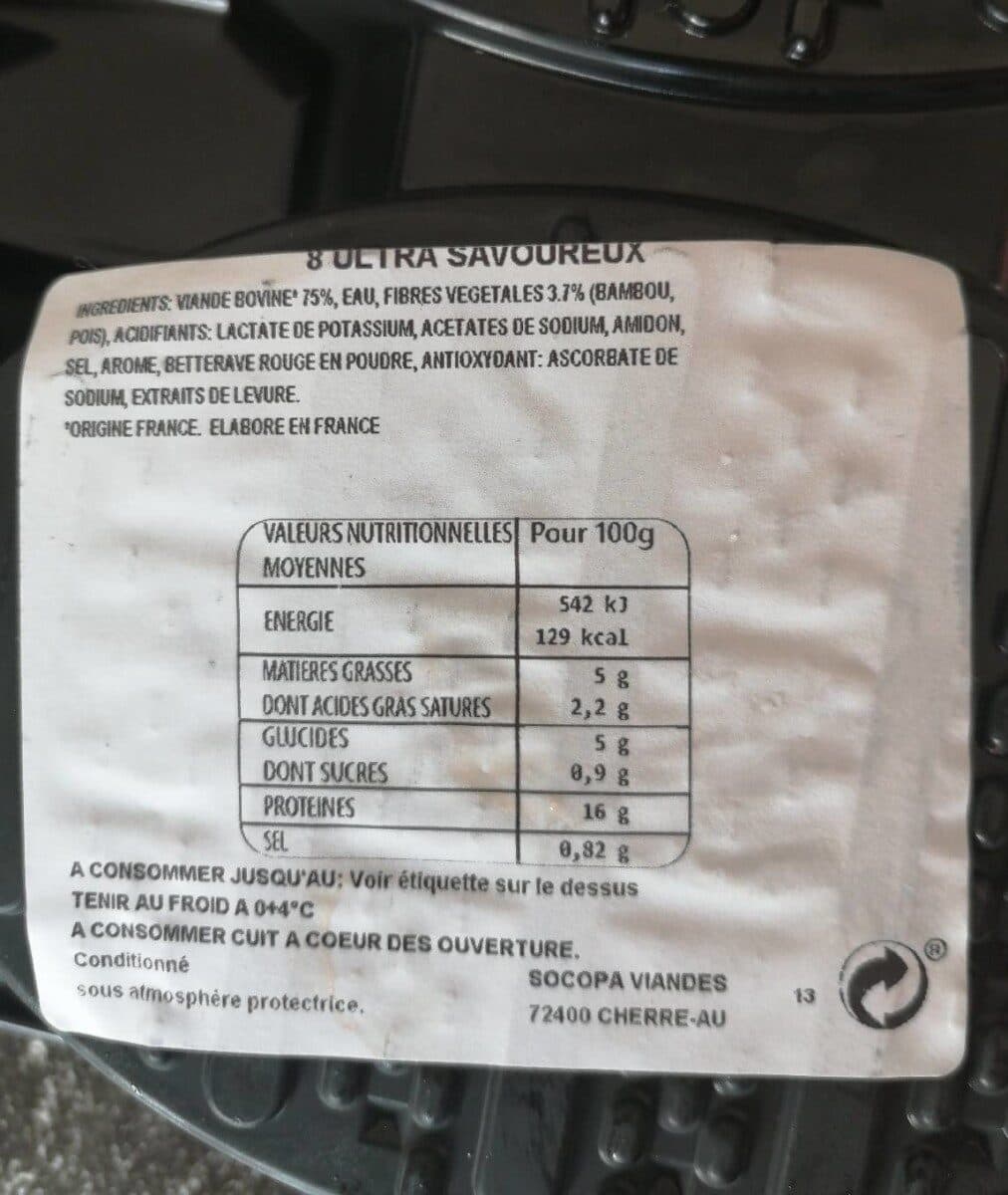 Socopa Ultra savoureux, 5% MAT.GR, SOCOPA, barquette, 8x100g packshot