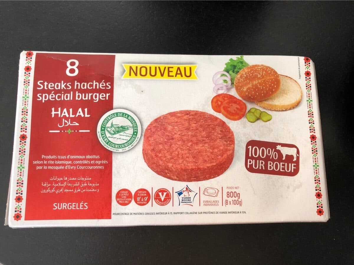 Open Food Facts Steak hachés special burger packshot