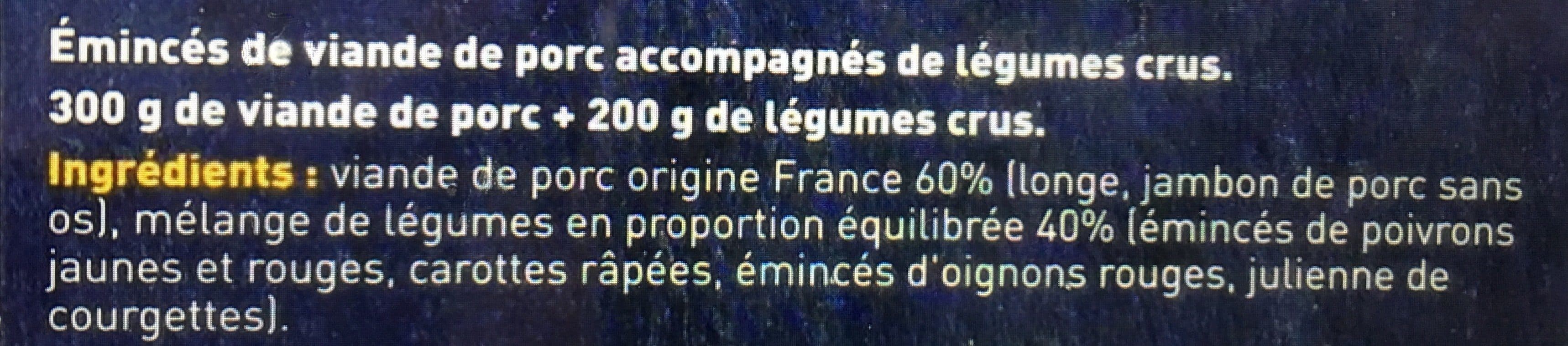 Open Food Facts Emincé de porc et legumes croquants packshot