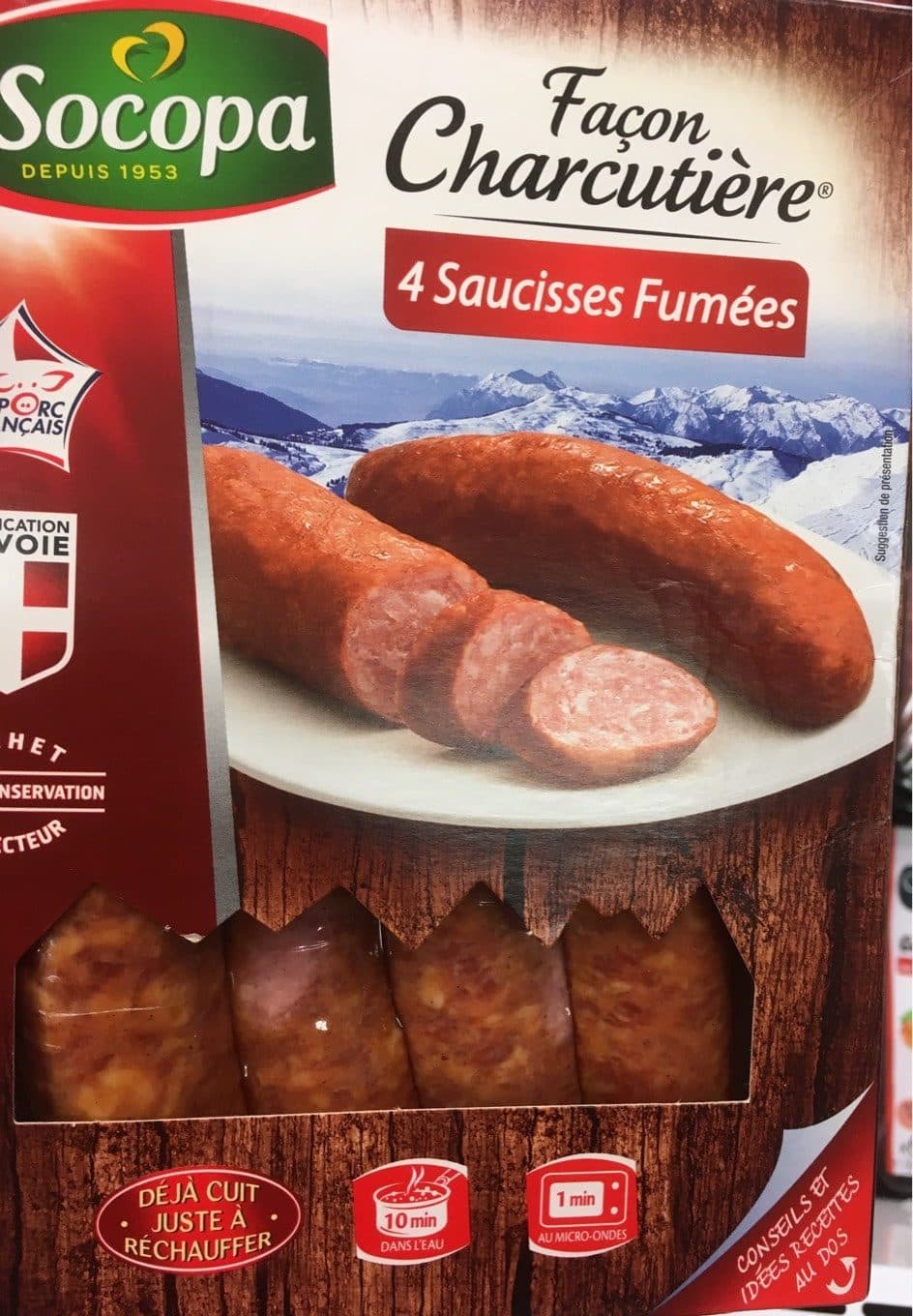 Socopa Saucisses fumées packshot