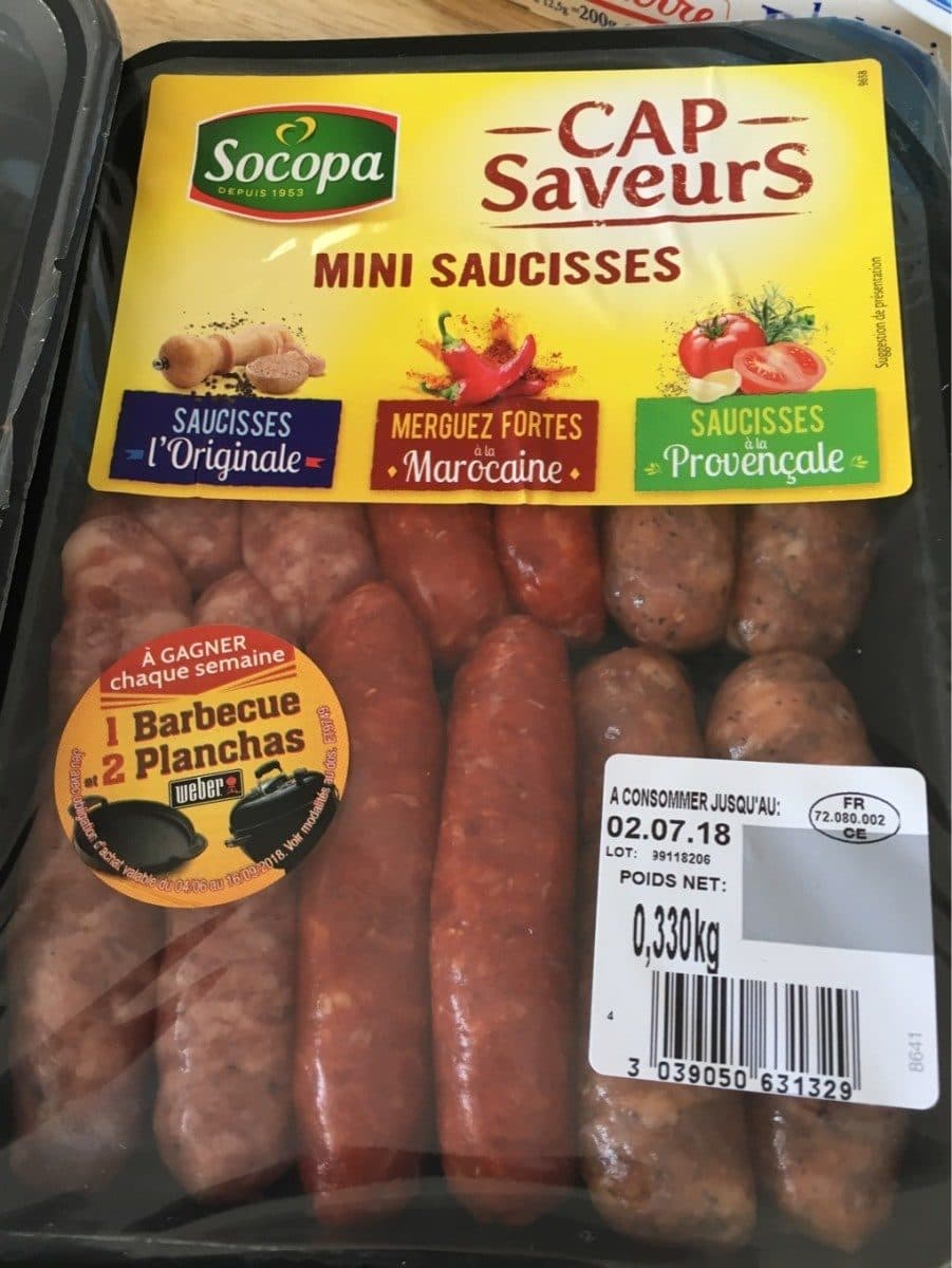 Socopa Cap saveurs mini saucisses packshot