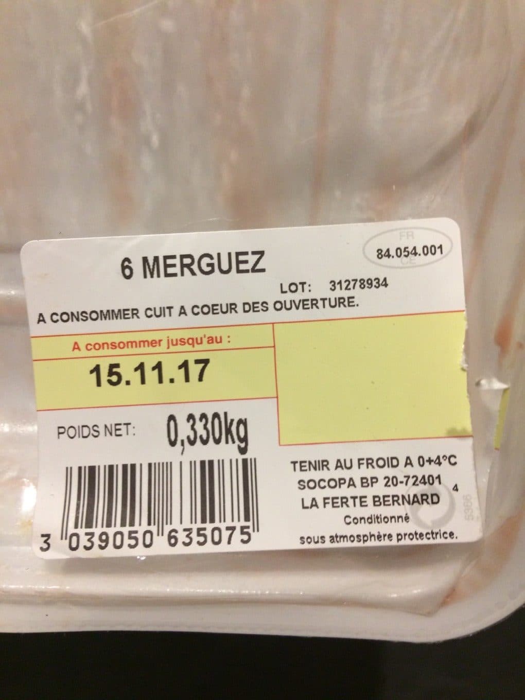Petit Prix Carrefour 6 Merguez packshot