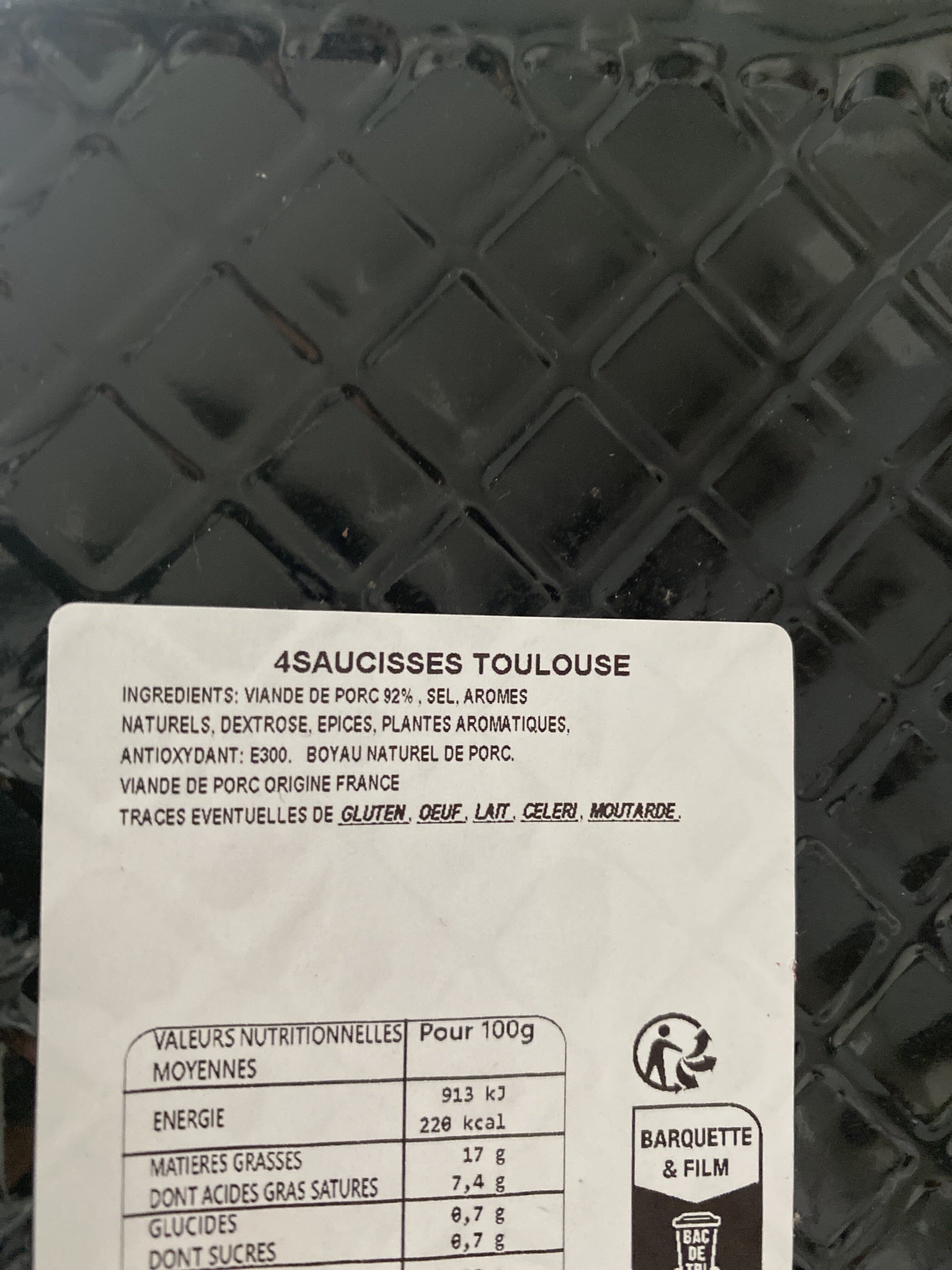 Le Porc Des Villages Saucisse de toulouse packshot