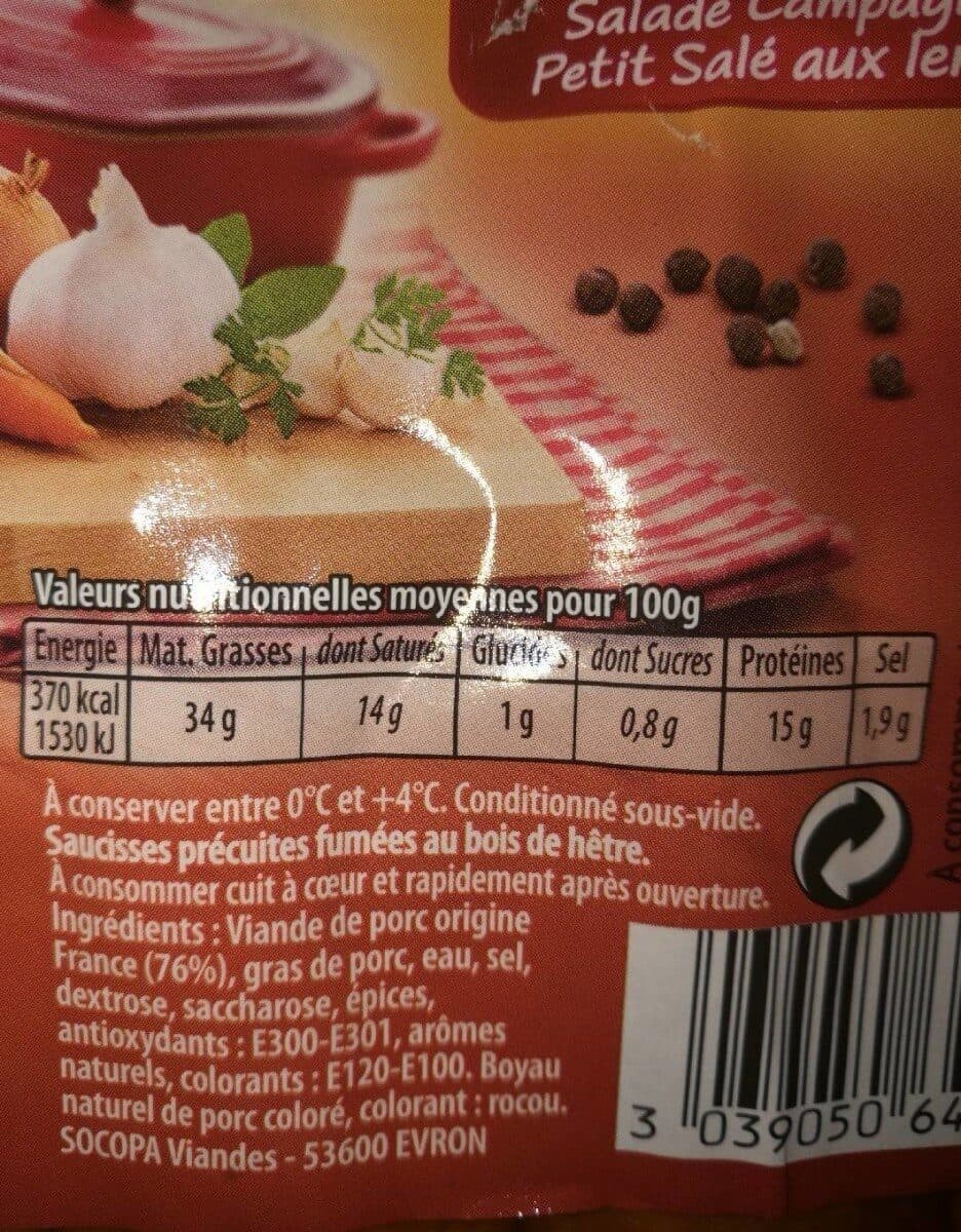 Socopa Saucisses fumées packshot