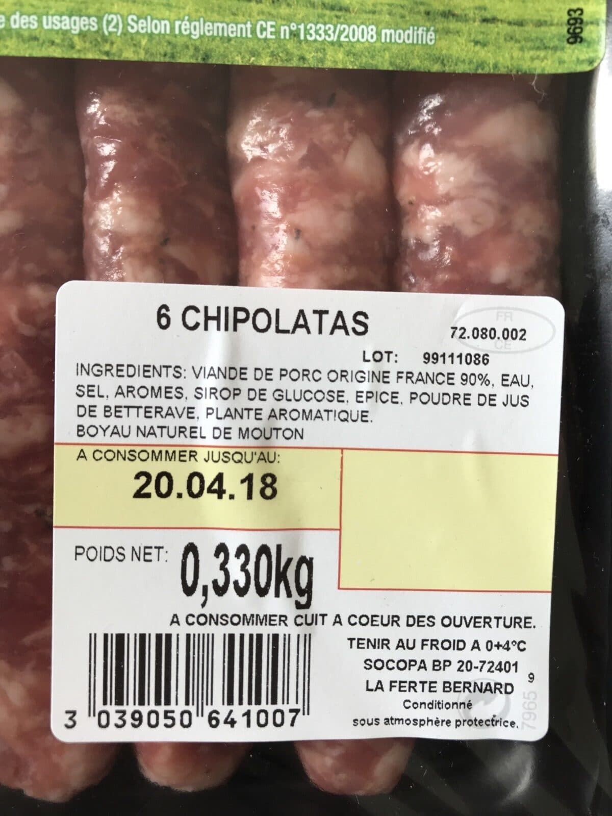Socopa Chipolatas packshot