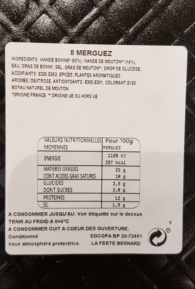 Socopa Façon Charcutière Merguez packshot
