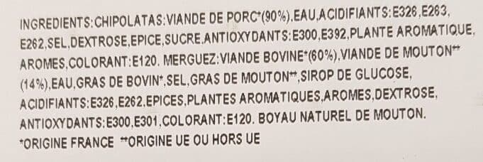 Socopa Façon Charcutière Chipolatas Merguez packshot