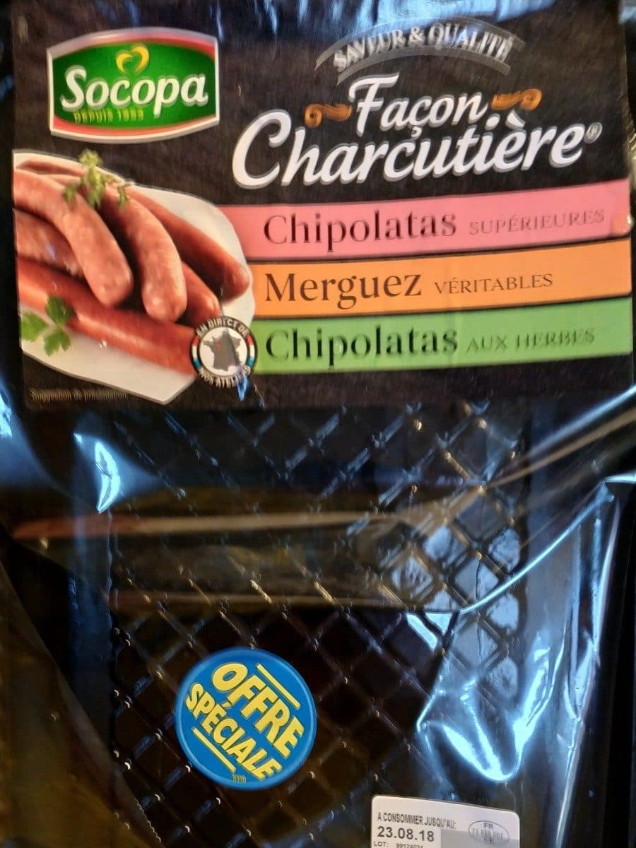 Socopa Socopa saucisse merguez saveur authentique packshot
