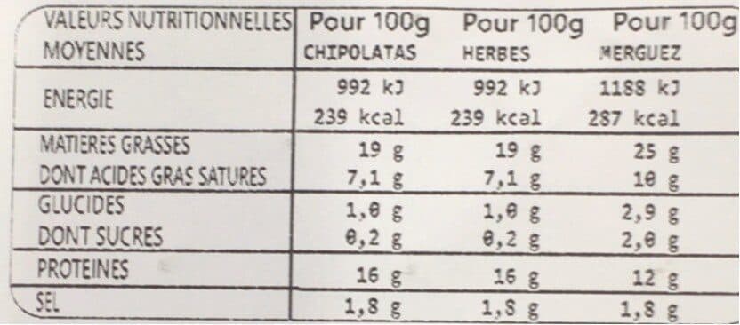 Socopa Socopa saucisse merguez saveur authentique packshot