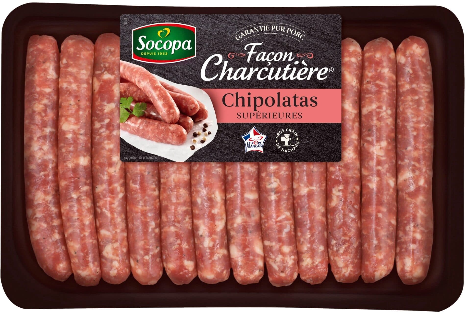 Socopa 12 Chipolatas Supérieures Façon Charcutière packshot