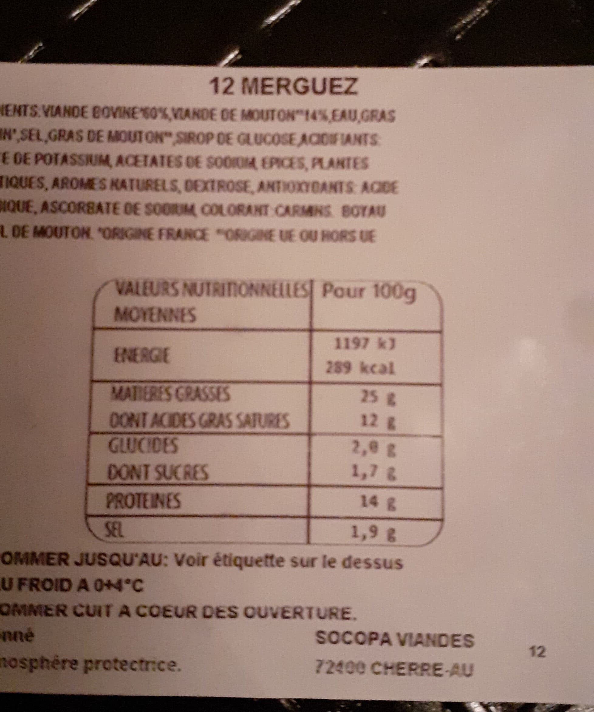 Socopa Merguez Veritables packshot