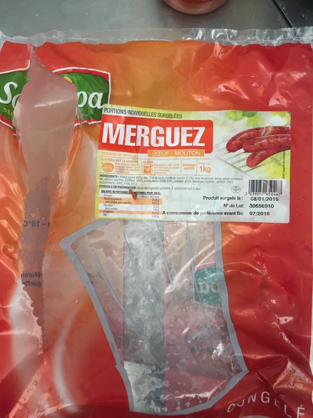 Socopa Merguez Boeuf Mouton packshot