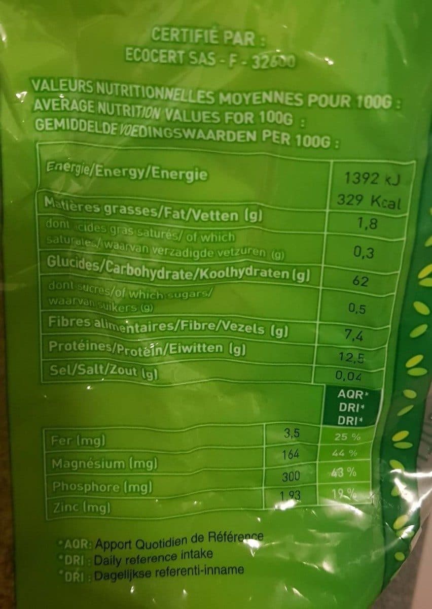 Open Food Facts Boulgour Bio PL 5KG packshot