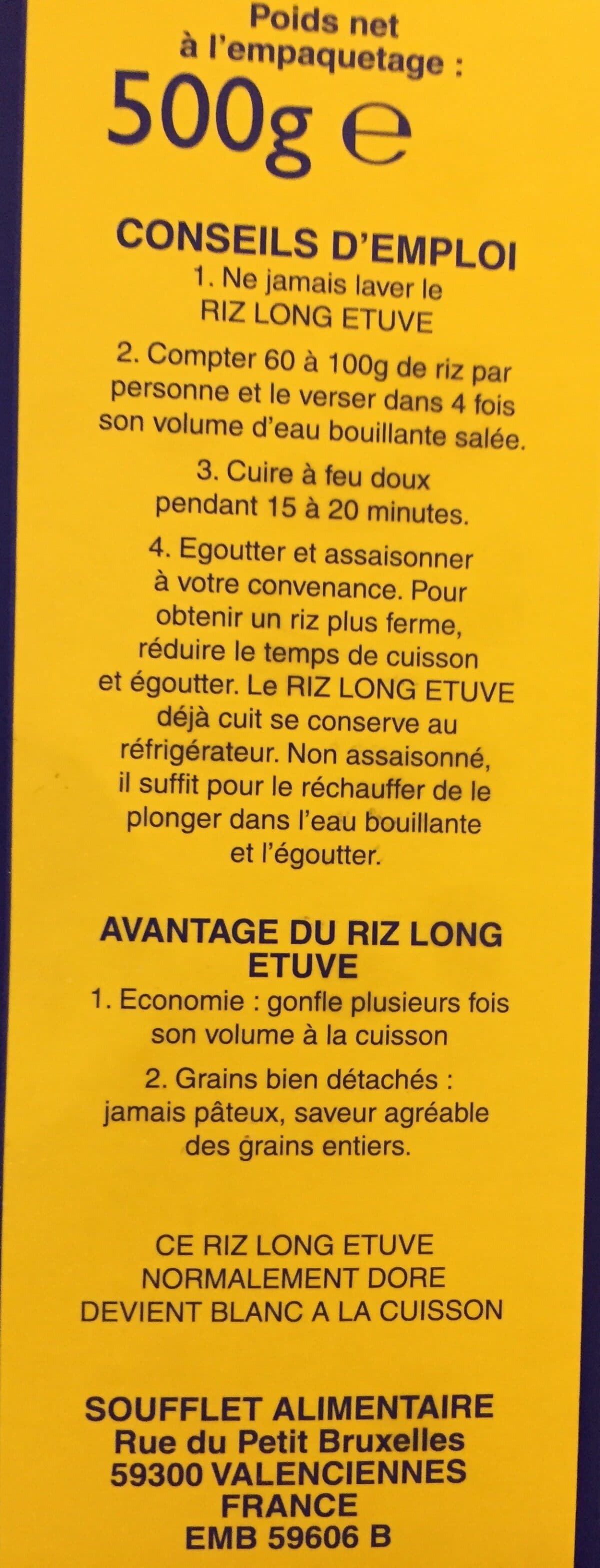 VIVIEN PAILLE Riz long étuve packshot