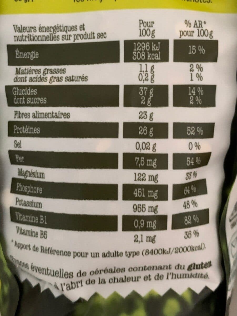 Vivien Paille Vivien Paille Lentilles vertes le paquet de 500 g packshot