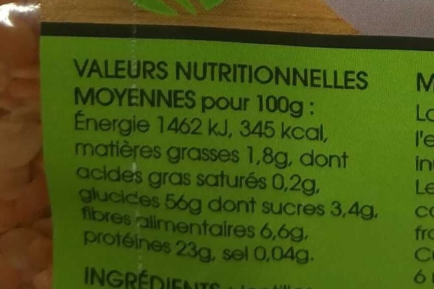 Vivien Paille Lentilles Corail packshot