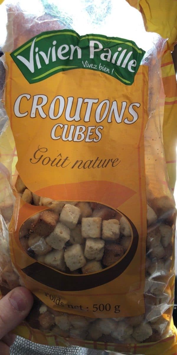 Vivien Paille Croutons Cube Nature 500G !sac Vivien packshot