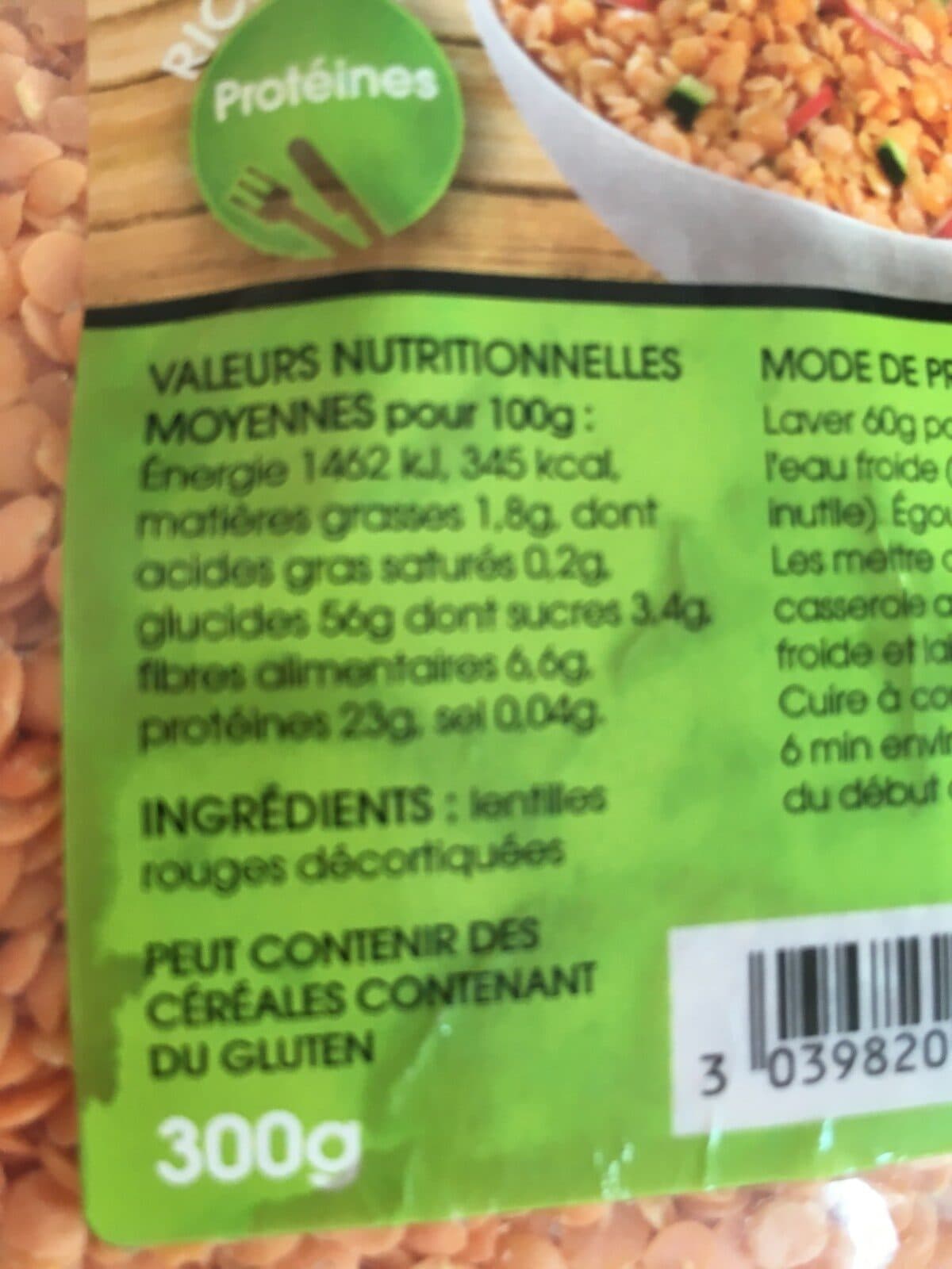 Open Food Facts Lentilles Corail packshot