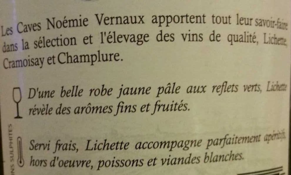 Caves Noémie Vernaux Lichette Blanc packshot