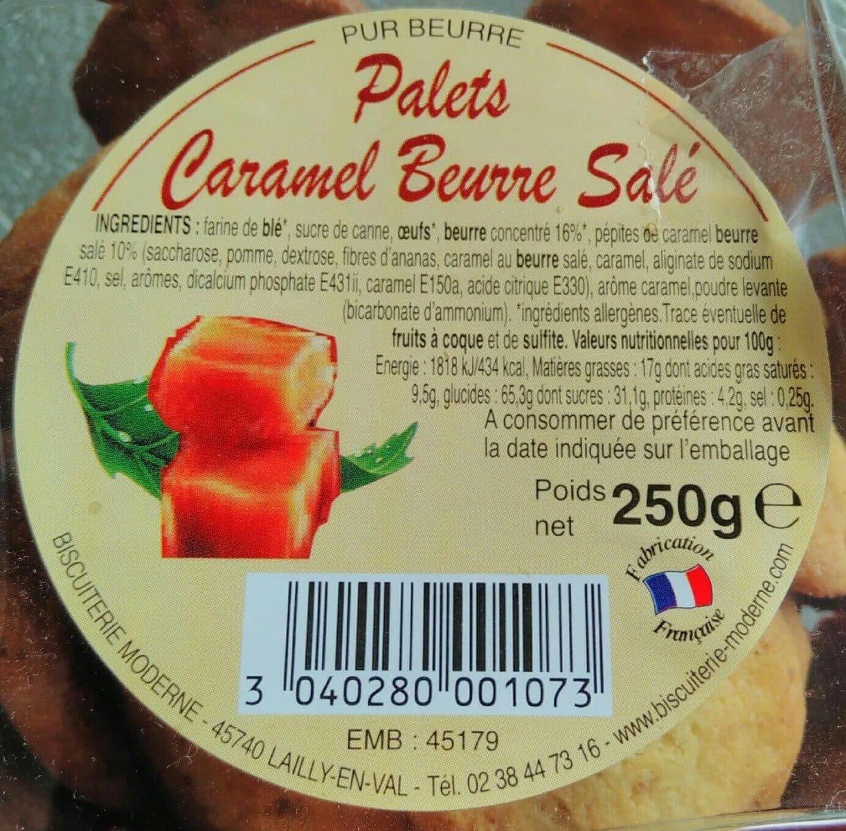 Open Food Facts Palets caramel beurre salé 250g packshot