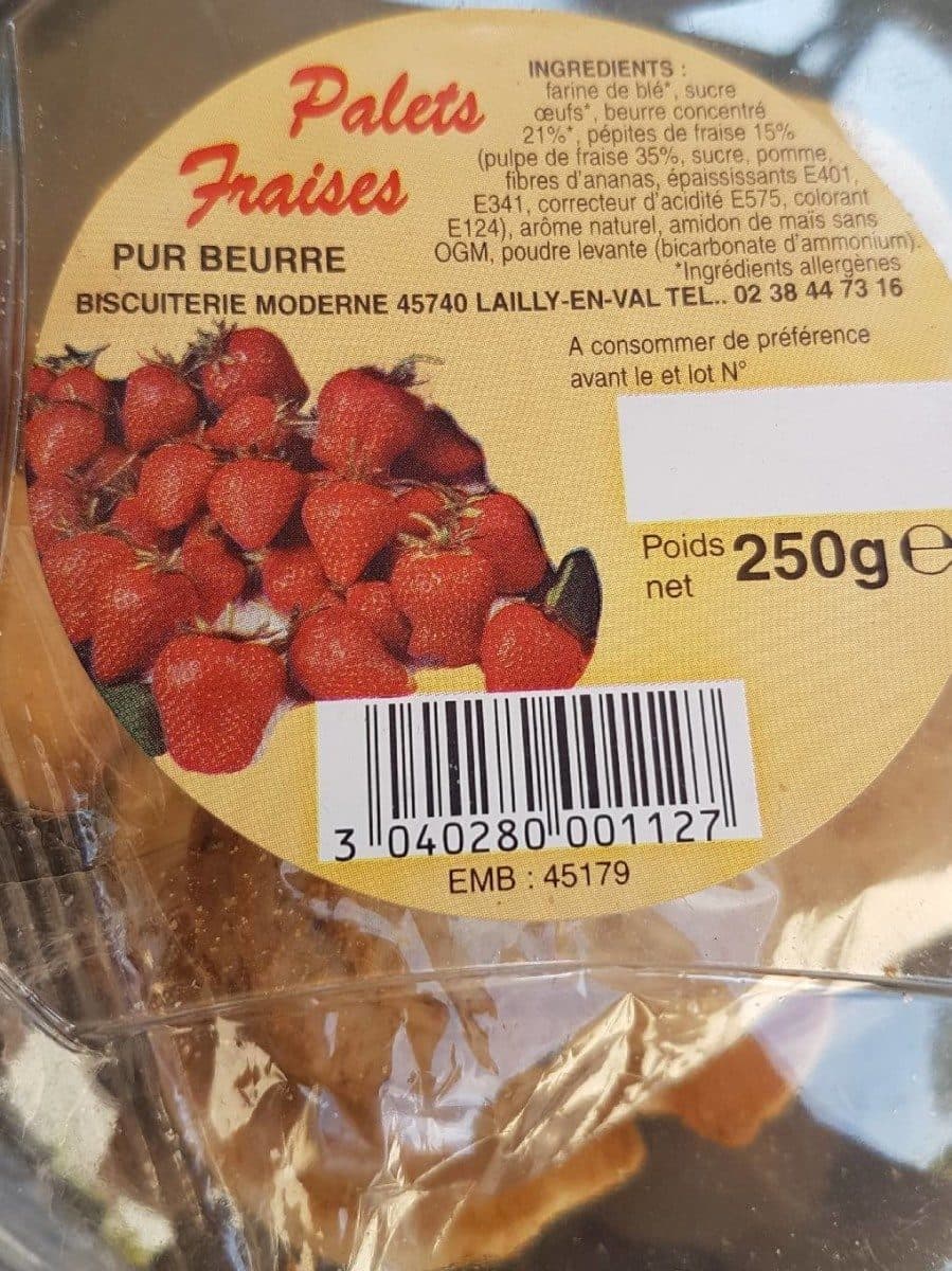 Open Food Facts Palets fraises pur beurre packshot