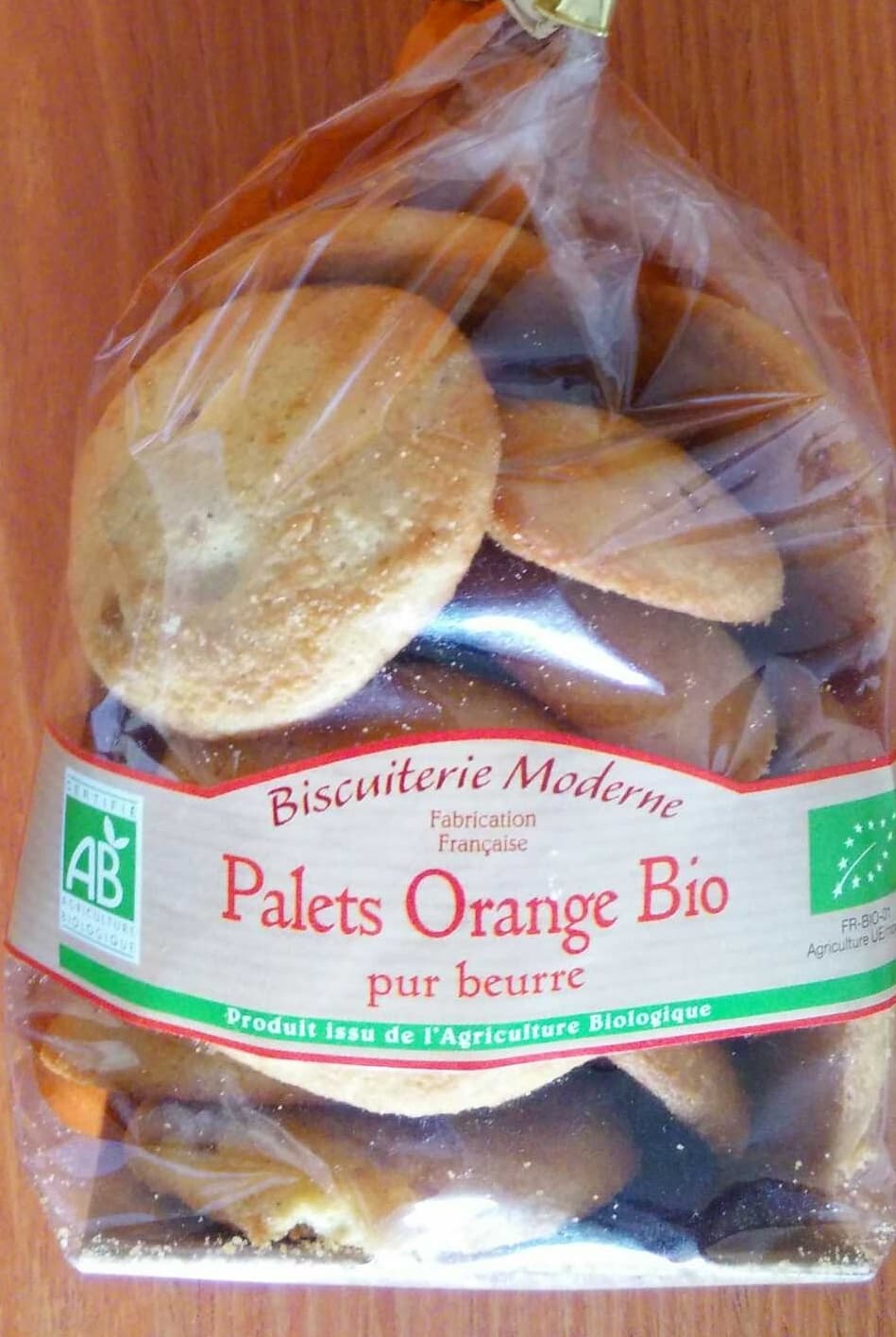 Biscuiterie Moderne Palets Orange Bio packshot