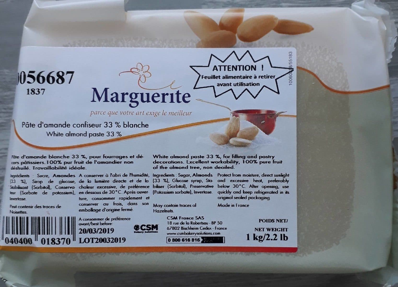Open Food Facts Pâte d'amande confiseur packshot