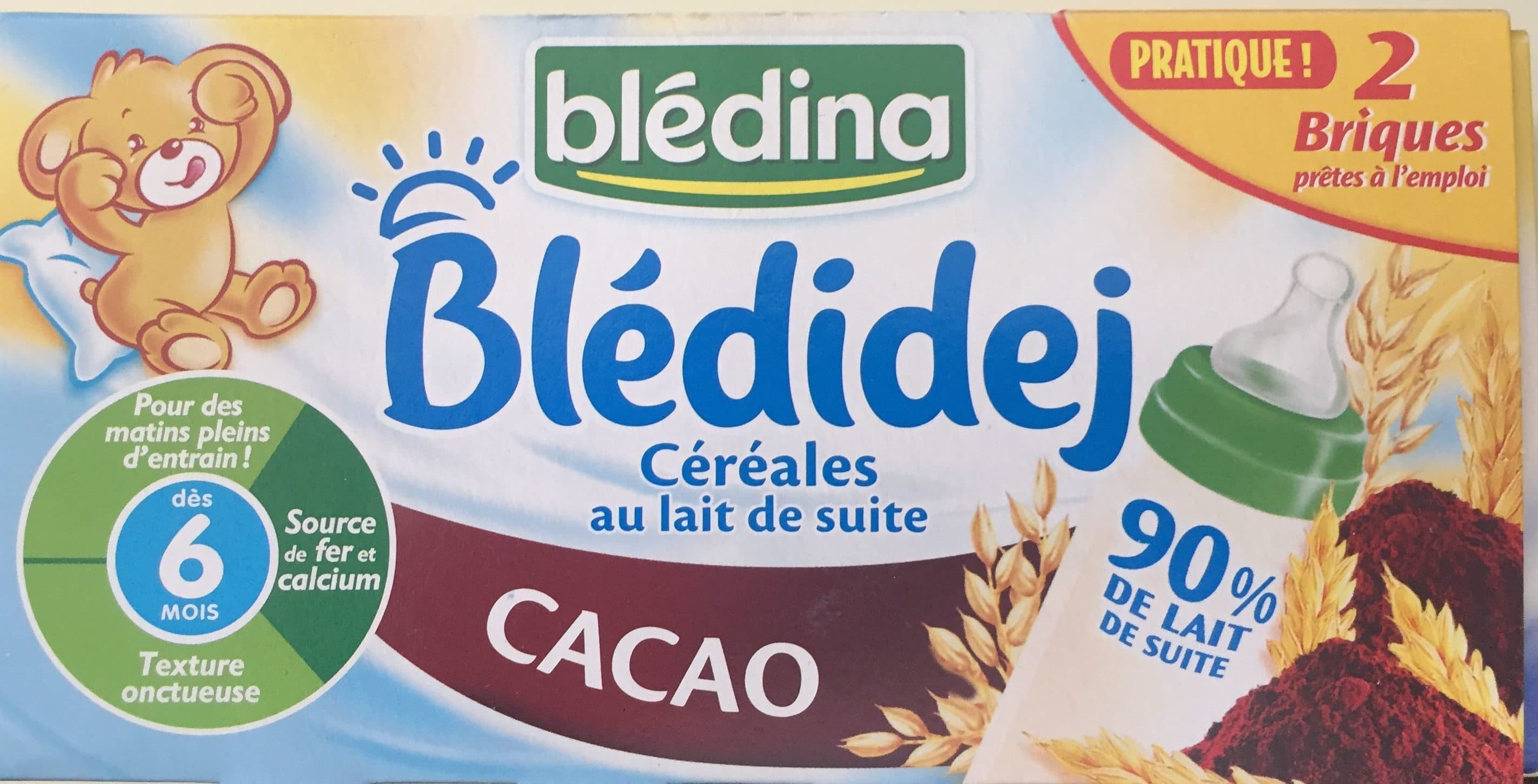 Blédina Bledi'dej - Céréales au lait de suite cacao packshot