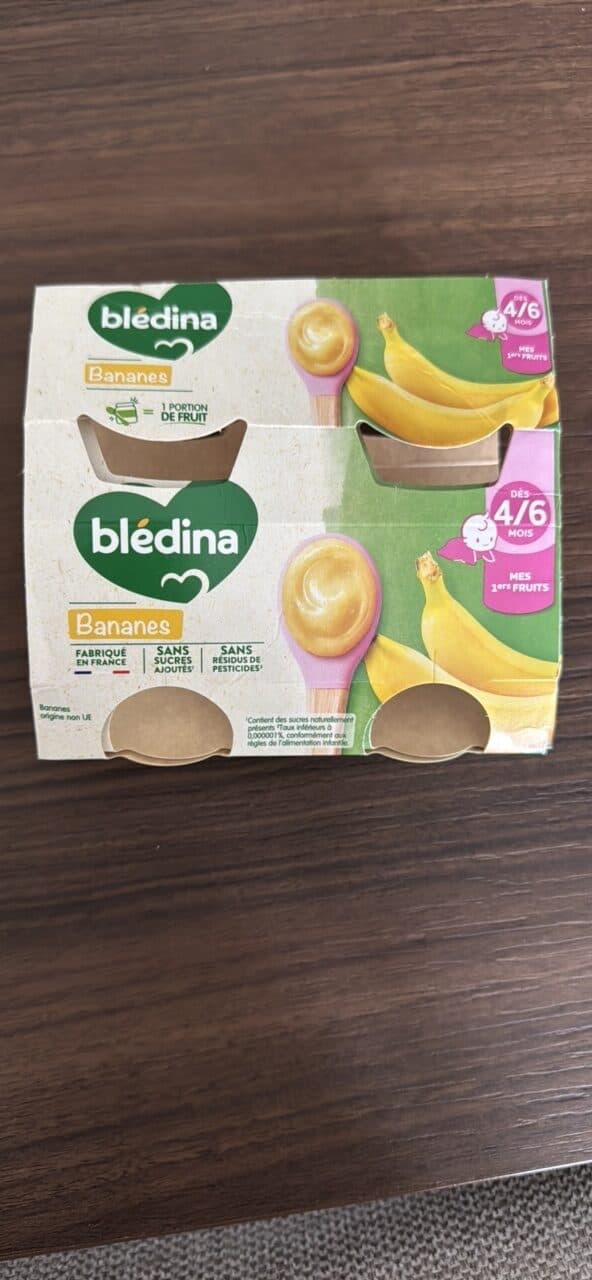blédina BLEDINA POTS FRUITS Mon 1er Petit Pot Bananes 2x130g Dès 4/6 Mois packshot