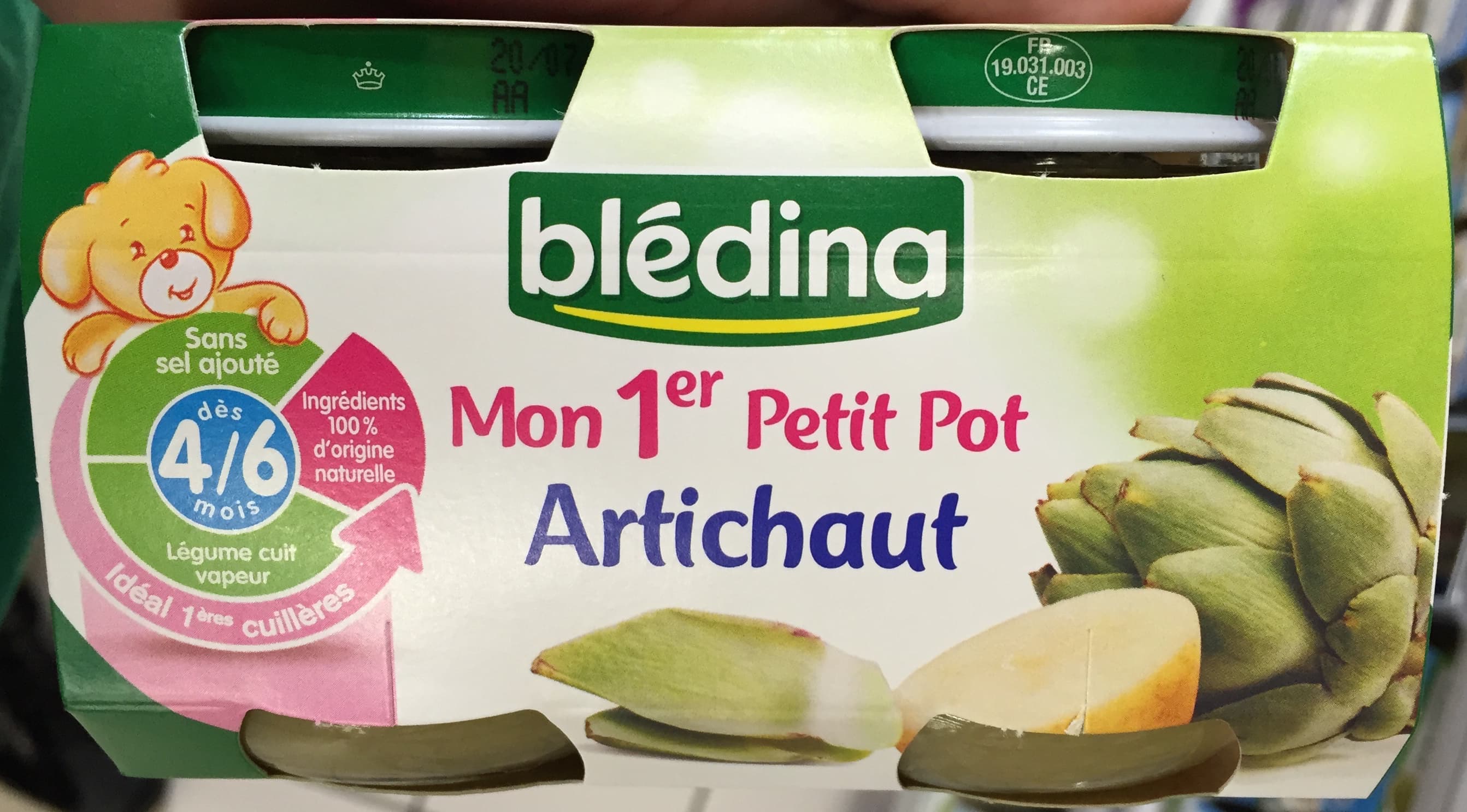 Blédina Mon 1er Petit Pot Artichaut packshot