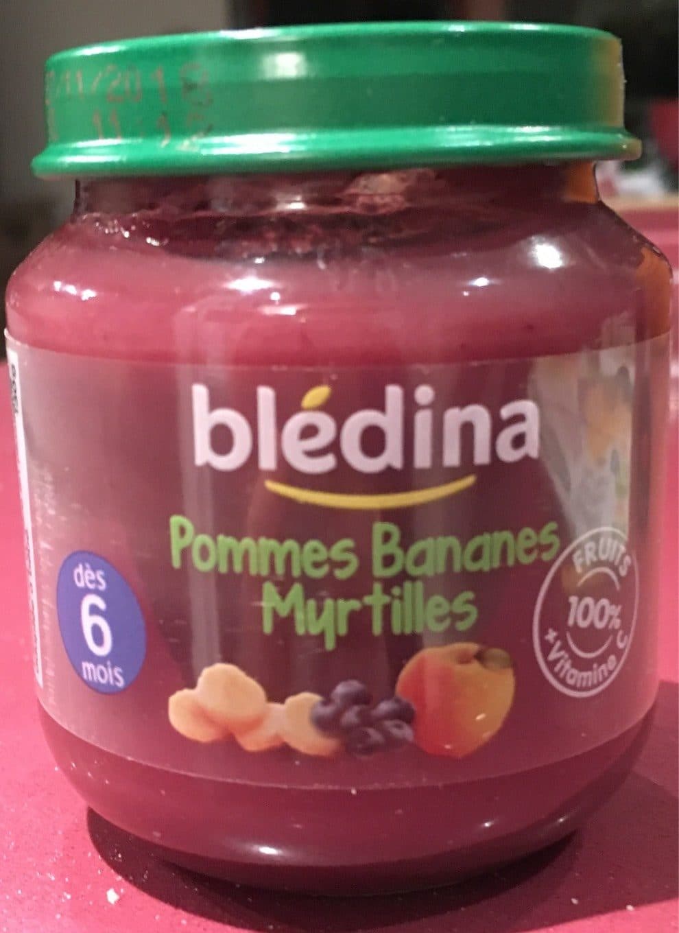 Blédina BLEDINA POT FRUITS 4x130g Pommes Bananes Myrtilles Dès 6 mois packshot