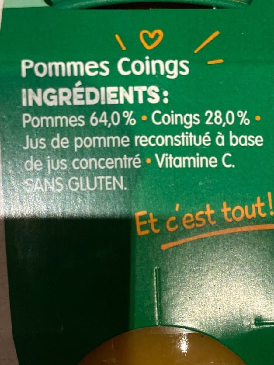 Blédina Pomme coings packshot