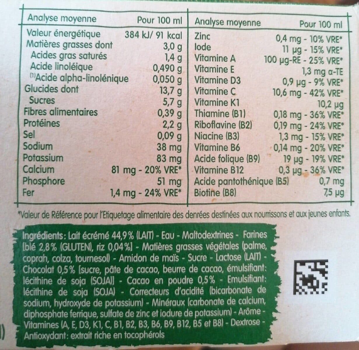 Bledidej Bledidej Croissance Choco Saveur Banane , Dès 12 Mois, packshot