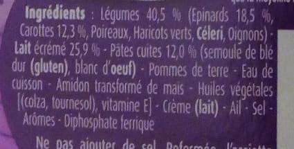 Danone Blédichef - Duo d'épinards carottes et petites pâtes packshot
