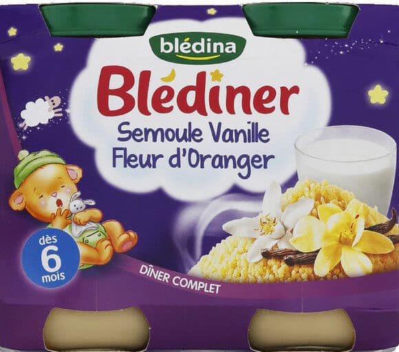 BLEDINA Semoule vanille et fleur d'oranger, dès 6 mois packshot