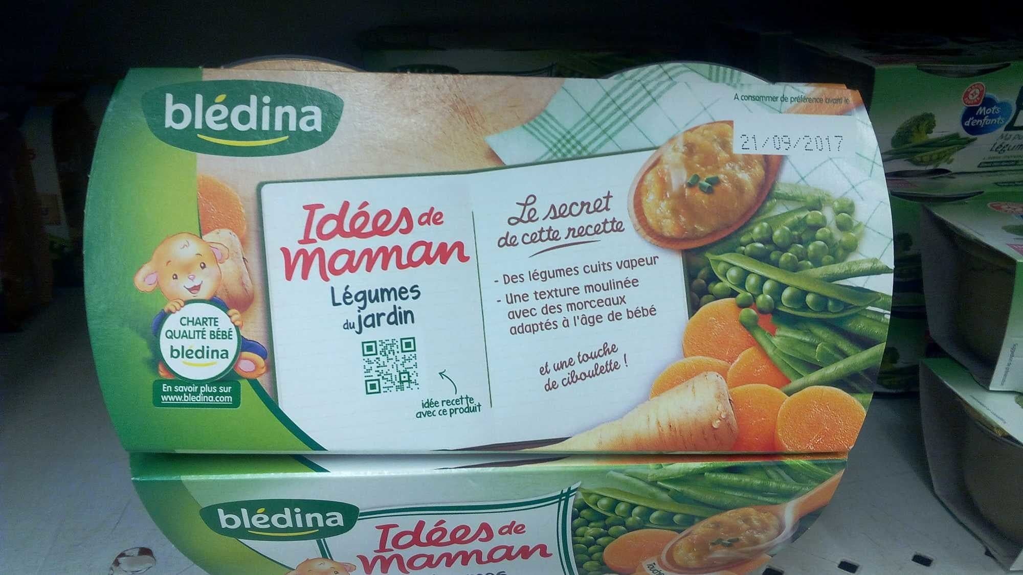 Bledina IDEES DE MAMAN BOLS 2x200g Légumes du Jardin Dès 12 mois packshot