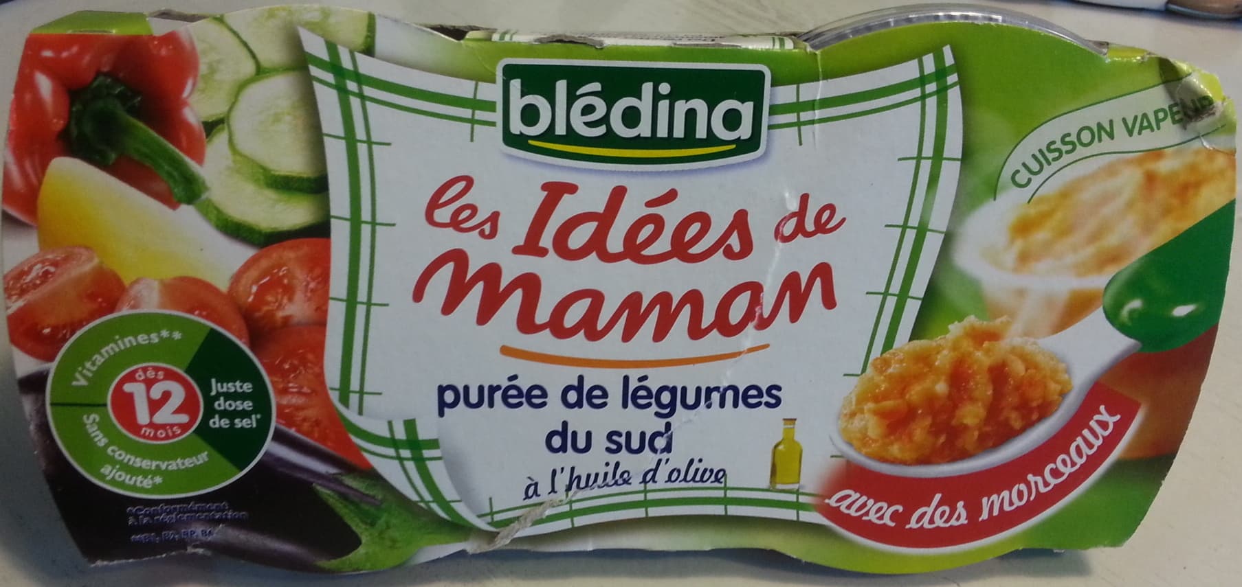 Blédina Les idées de maman - purée de légumes du sud à l'huile d'olive packshot