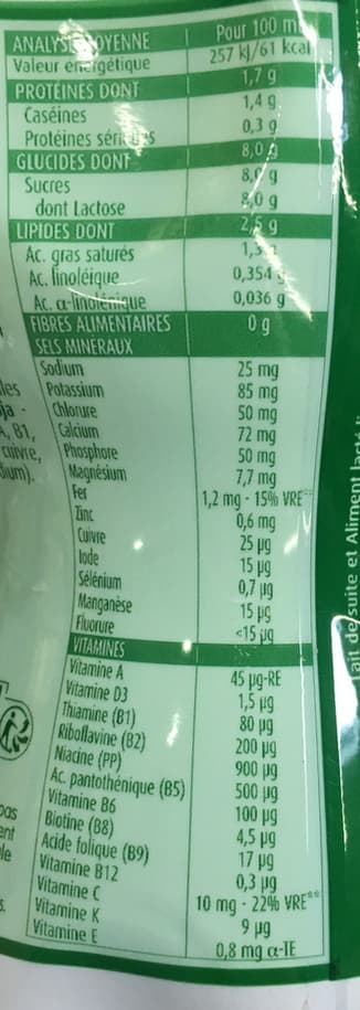 Blédilait Blédilait Croissance Nature sans sucres ajoutés packshot