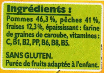 Blédina Compote pomme pêche fraise packshot
