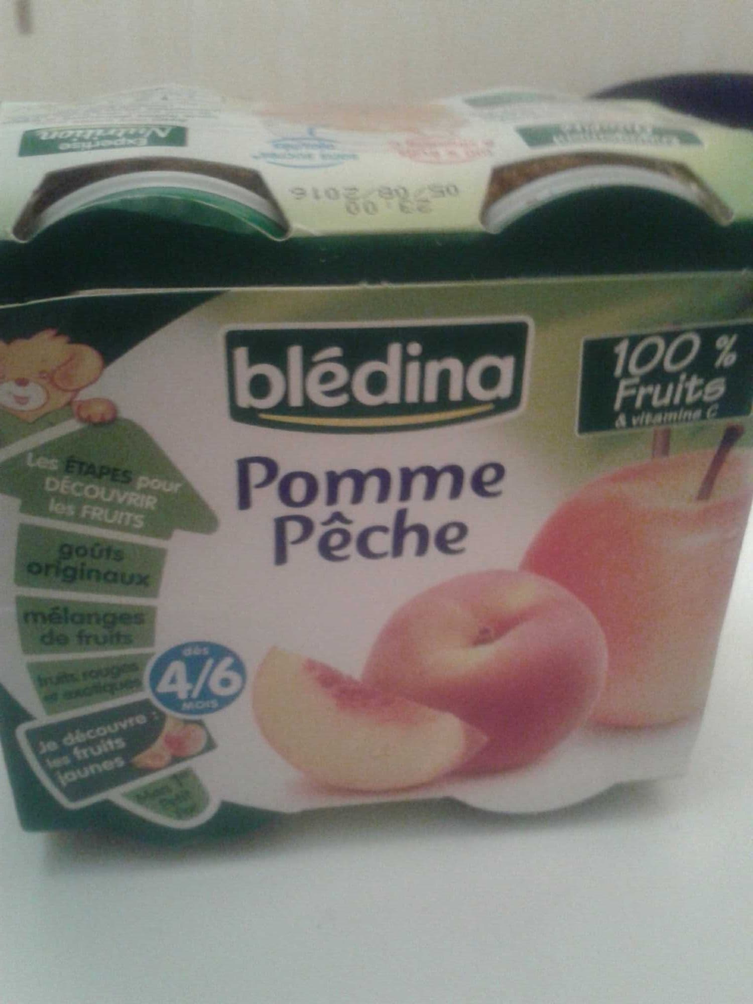 Blédina BLEDINA POTS FRUITS Pommes Pêches 4x130g Dès 4/6 Mois packshot