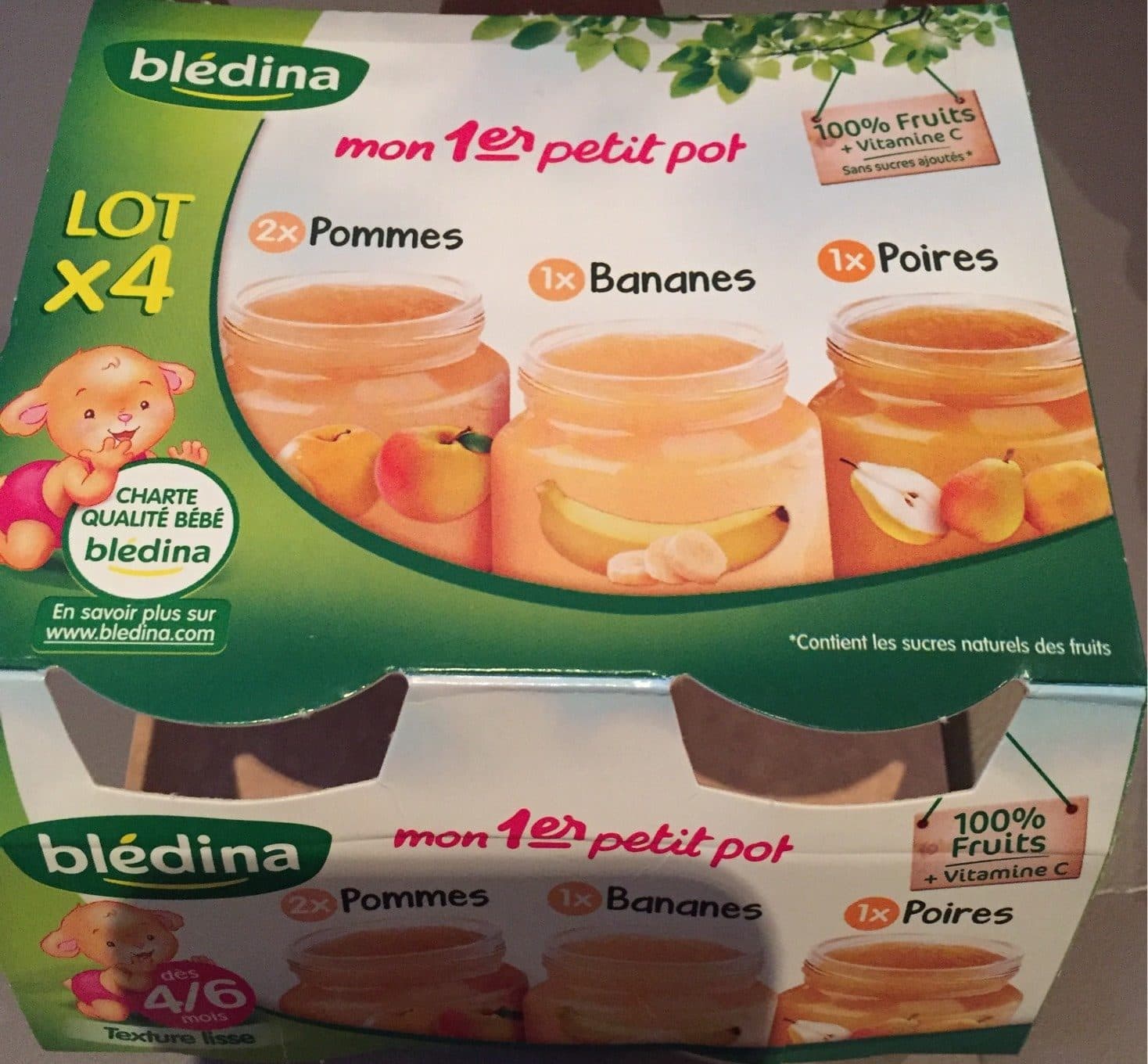 Blédina Mon 1er Petit Pot Pomme, Banane, Poire packshot