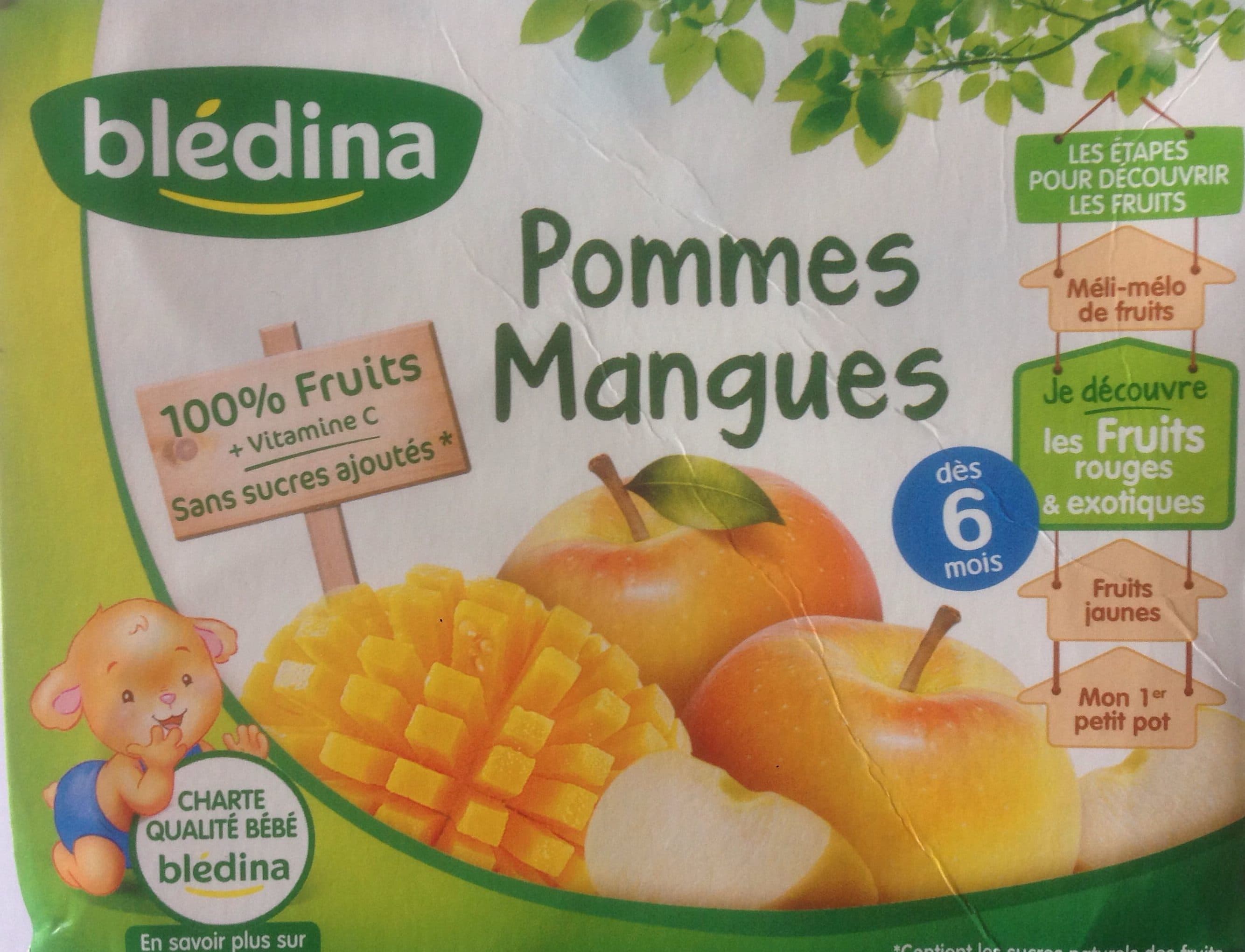 Blédina BLEDINA POTS FRUITS Pommes Mangues 4x130g Dès 6 Mois packshot