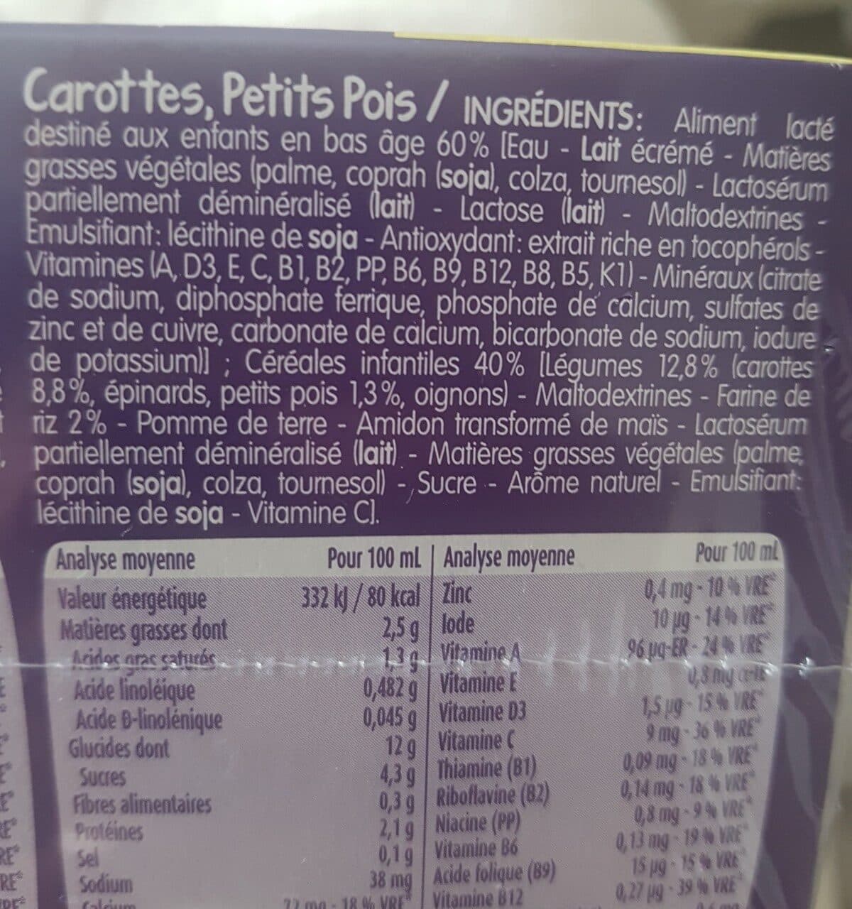 BLEDINA BLEDINA BLEDINER BRIQUES CROISSANCE MAXI LOT 6x250ml 4 Légumes Variés / 2 Carottes Petits Pois - dès 12 mois packshot