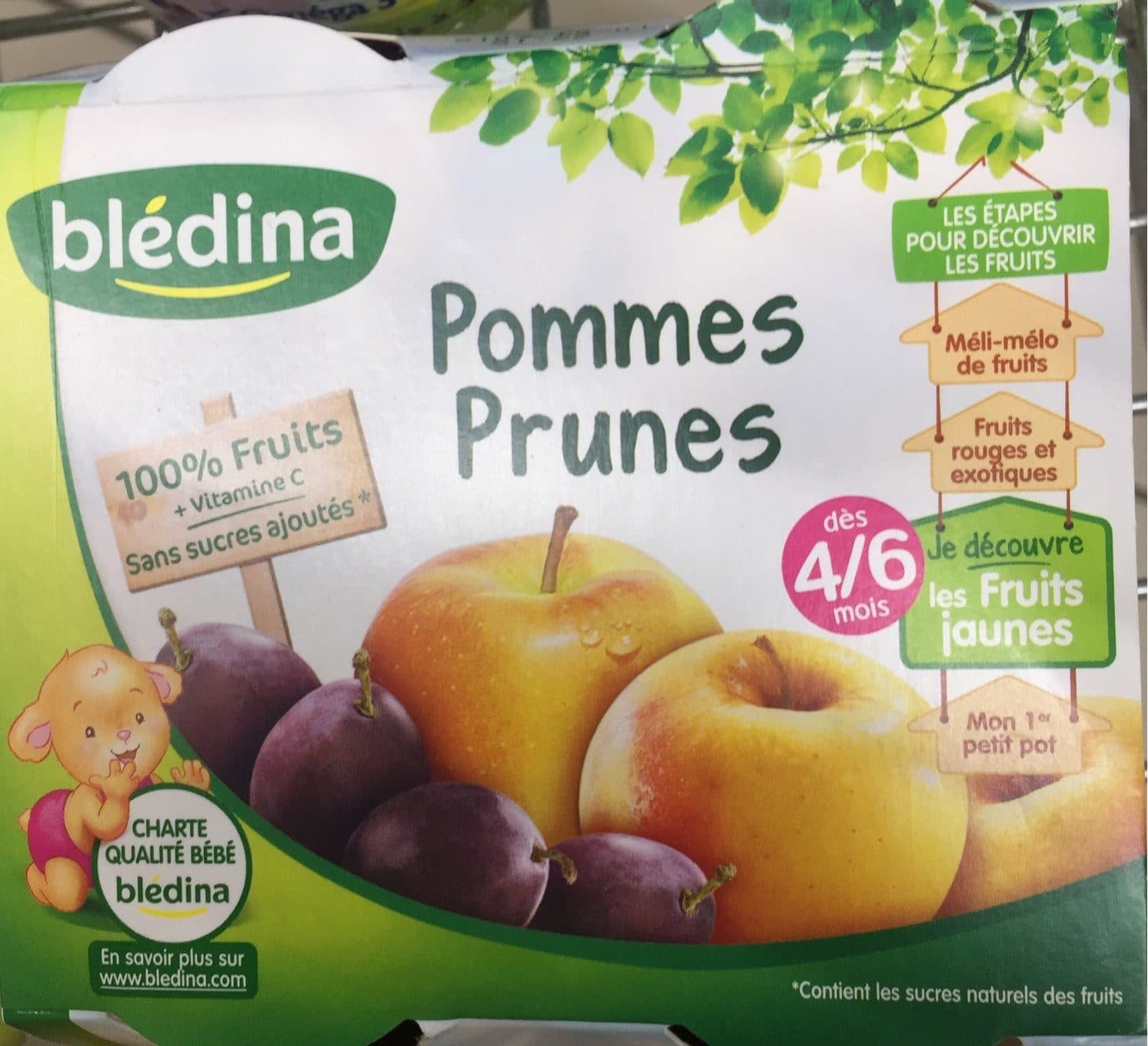Blédina Pommes prunes packshot