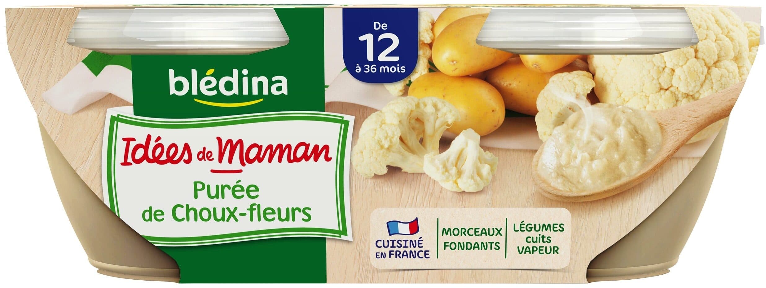 Blédina IDEES DE MAMAN BOLS 2x200g Purée de Choux-fleurs Dès 12 mois packshot