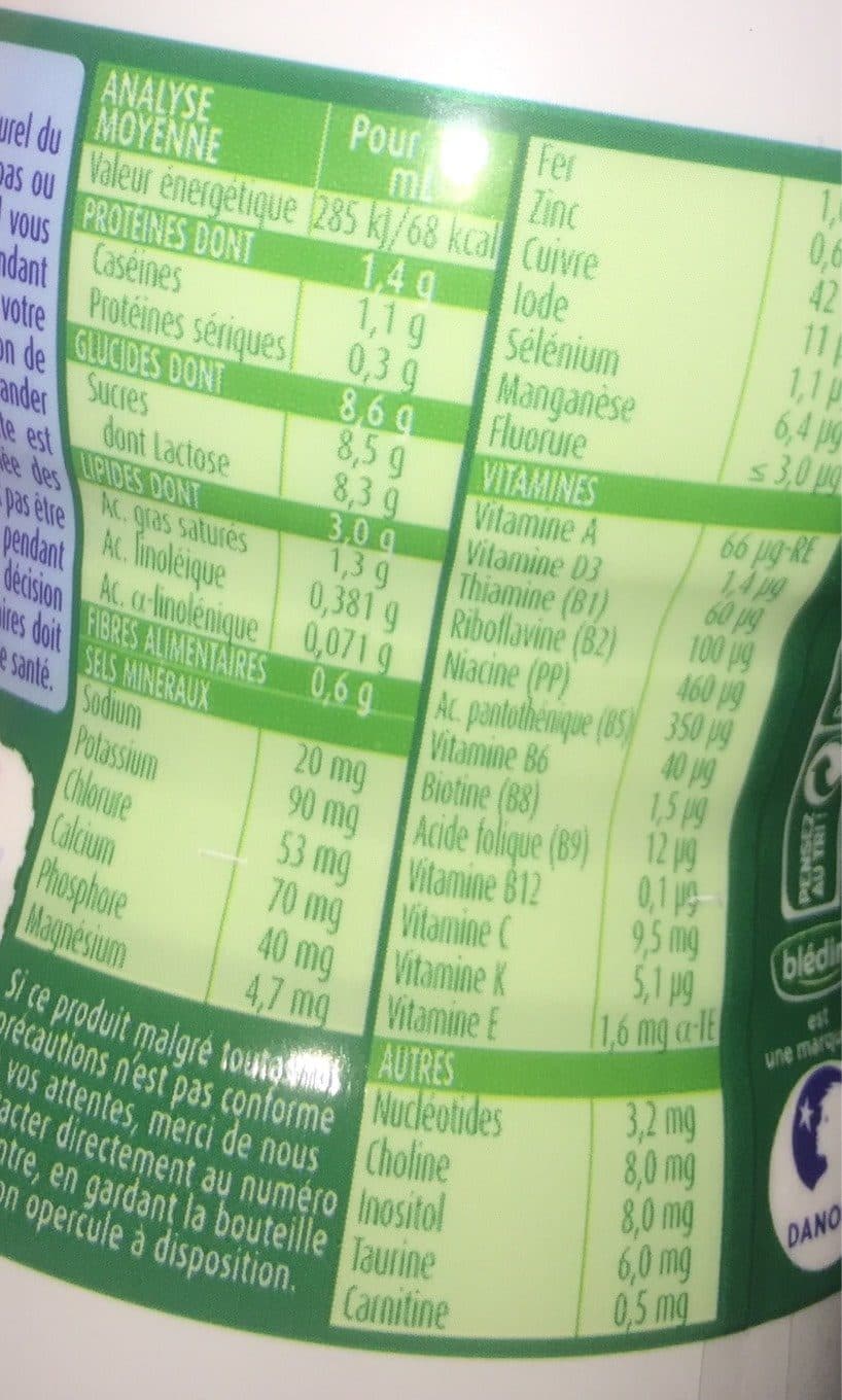 Blédina Blédilait 2ème age packshot