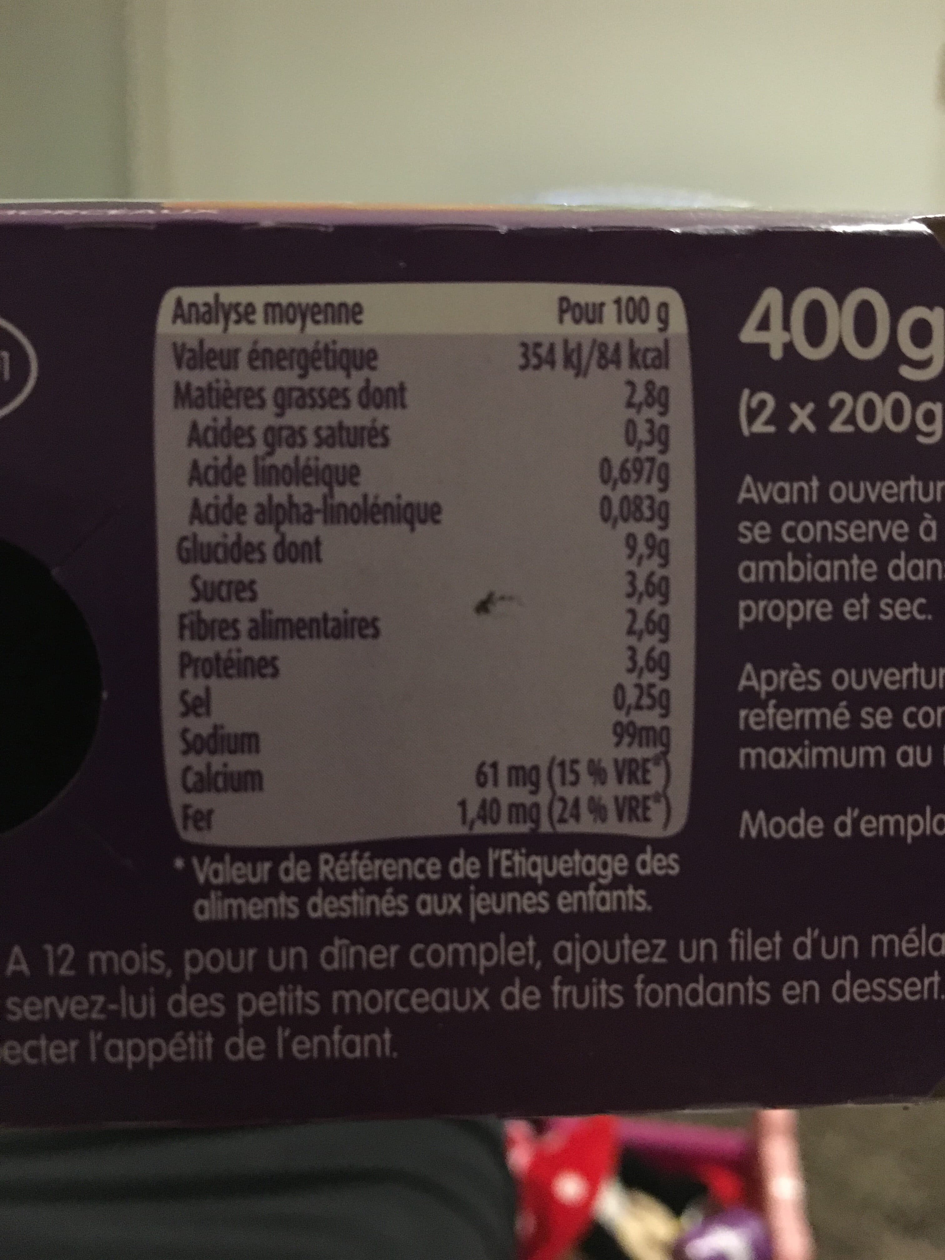 Bledina BLEDINER BOLS 2x200g Mijoté de Légumes et Lentilles Dès 12 mois packshot