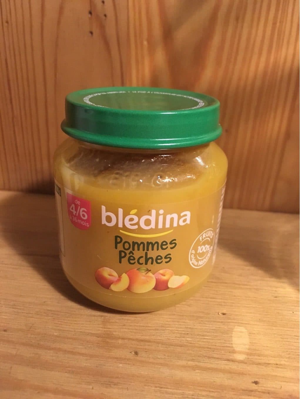 Bledina Pot Fruit 130 g 4 6 mois, Pomme Pêche par 1 packshot