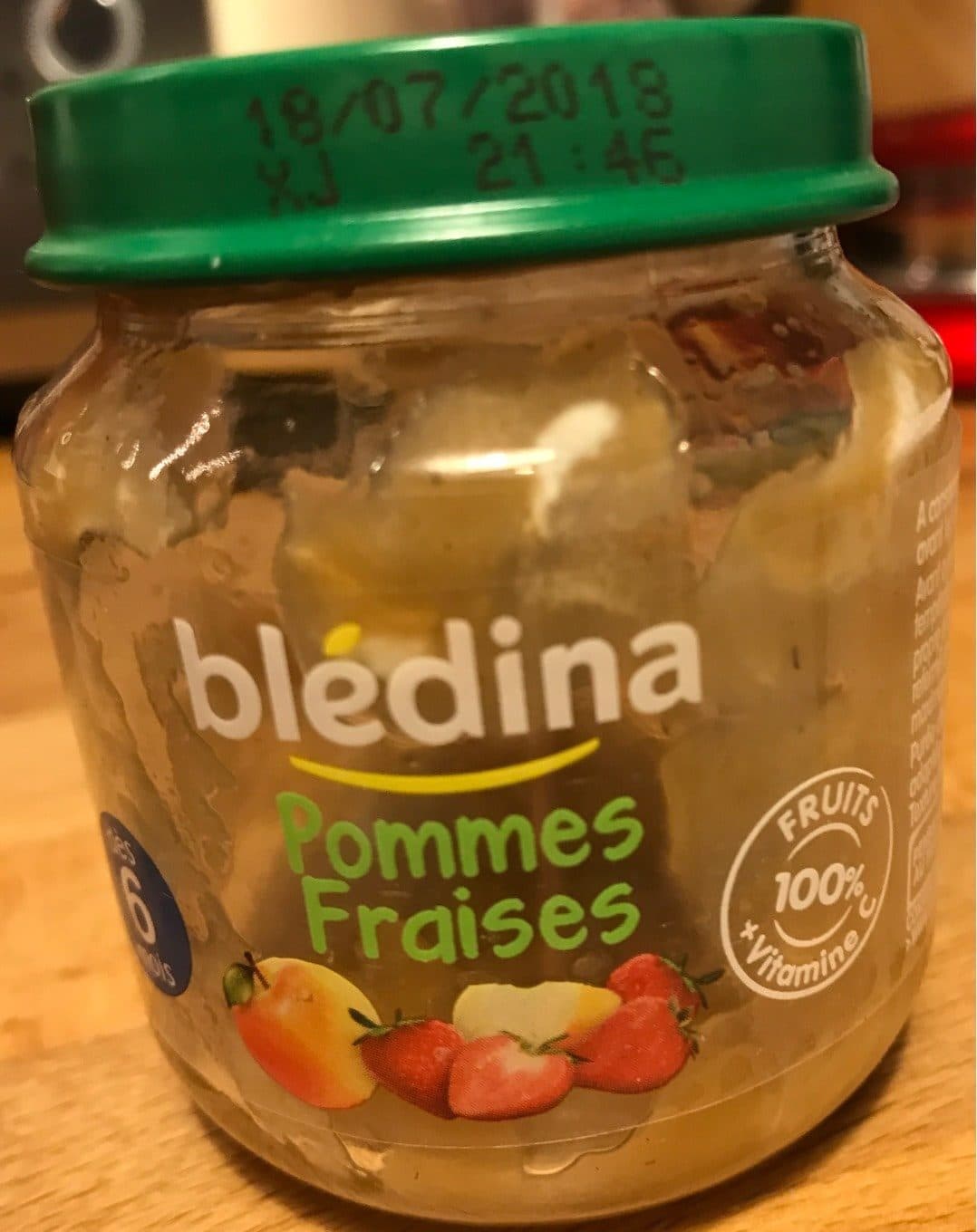Bledina Bledina Pot Fruit 130 g 6 Mois, Pomme Fraise Par 1 packshot