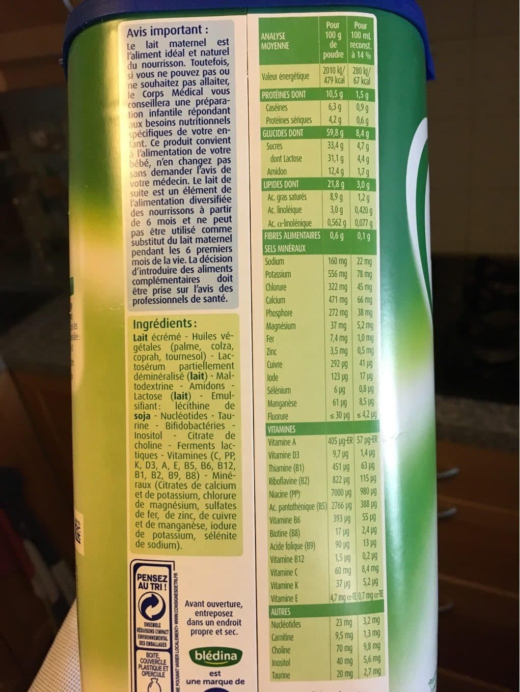 Bledilait Blédilait Prémium 2ème Age Blédina packshot